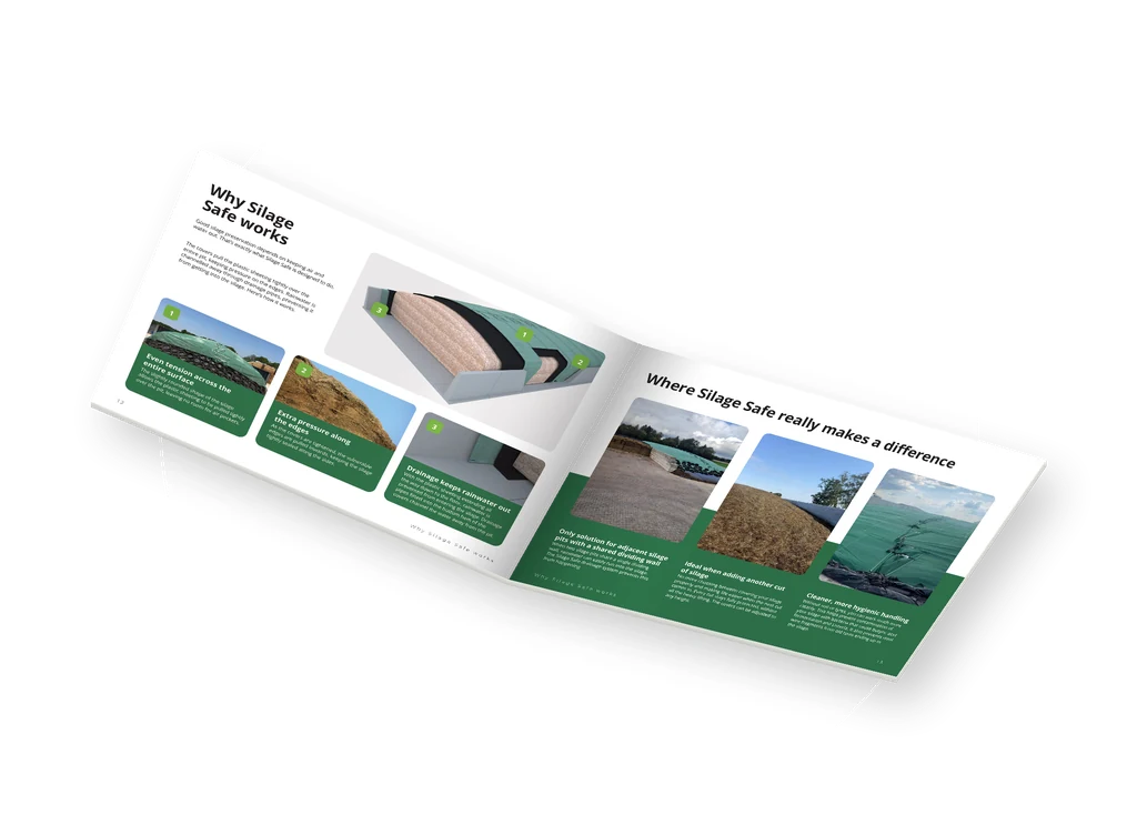 Open Silage Safe brochure showing the page “Why Silage Safe works”